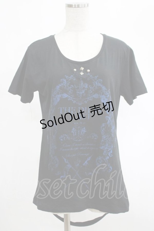 画像1: SEX POT ReVeNGe / バックカットTシャツ  黒×青 H-25-06-15-1012-SP-TO-KB-ZH (1)