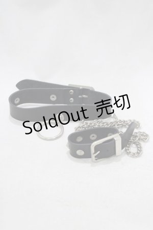 画像: SEX POT ReVeNGe / ベルトチョーカー＆ブレス  黒 H-25-03-02-088-SP-AC-KB-ZH