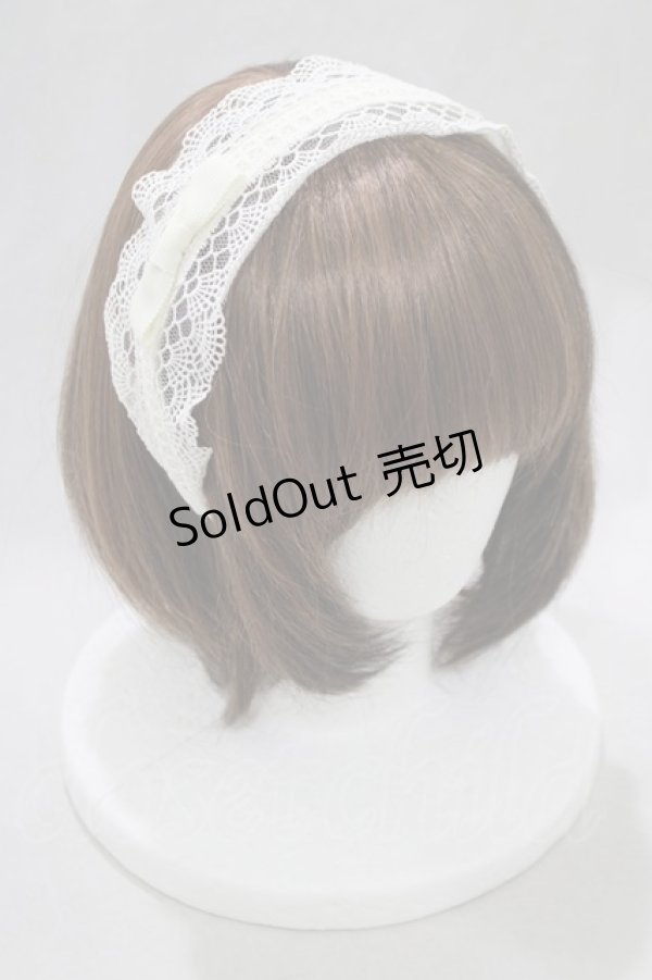 画像1: Melody BasKet / 旋律で紡いだレースカチューシャ  アイボリー H-25-03-02-089-LO-AC-KB-ZH (1)