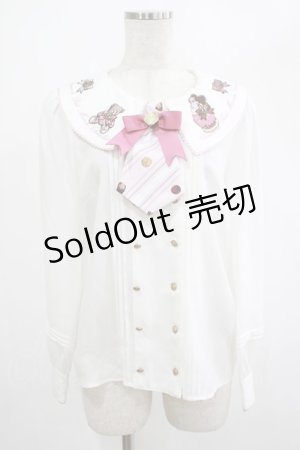 画像: Amavel / Nounours Chocolatoryブラウス Free オフ/ピンク H-25-03-03-032-CA-BL-NS-ZH