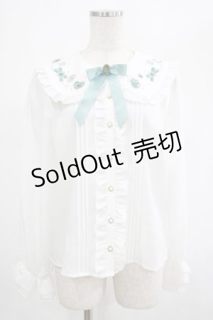 画像: Amavel / Coffret A Bijouブラウス Free オフ/グリーン H-25-03-03-034-CA-BL-NS-ZH