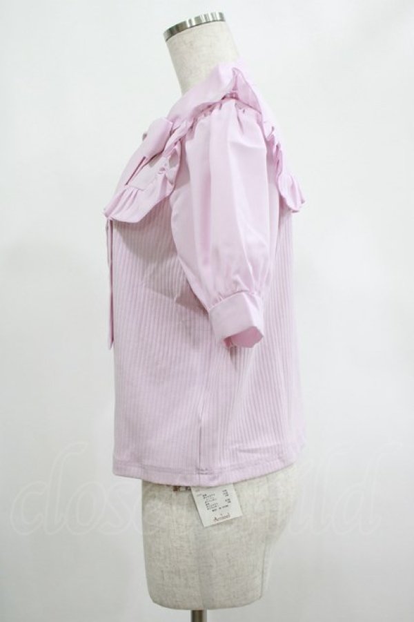 画像2: Amavel / Dreaming Ribbonボウタイトップス Free ピンク H-25-03-03-038-CA-TO-NS-ZH (2)