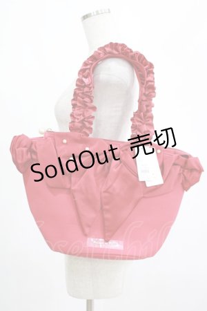 画像: Maison de FLEUR / SnowWhite/フリルハンドルトートバッグ  レッド H-25-03-03-049-LO-BG-NS-ZH