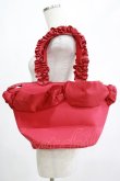 画像2: Maison de FLEUR / SnowWhite/フリルハンドルトートバッグ  レッド H-25-03-03-049-LO-BG-NS-ZH (2)