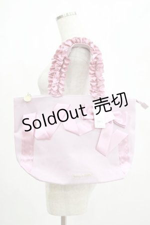 画像: Maison de FLEUR / Maison de FLEUR×Misako Aoki/Mリボンキャンバストートバッグ  ピンク H-25-03-03-050-LO-BG-NS-ZH