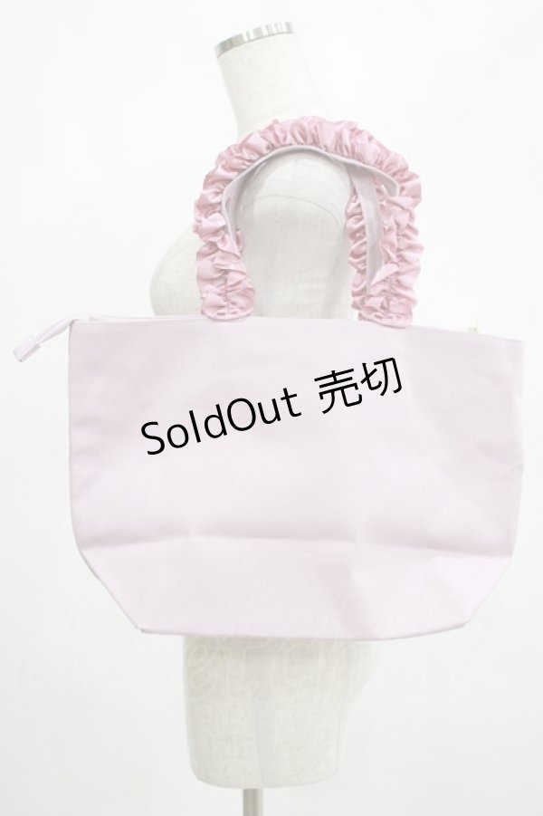 画像2: Maison de FLEUR / Maison de FLEUR×Misako Aoki/Mリボンキャンバストートバッグ  ピンク H-25-03-03-050-LO-BG-NS-ZH (2)