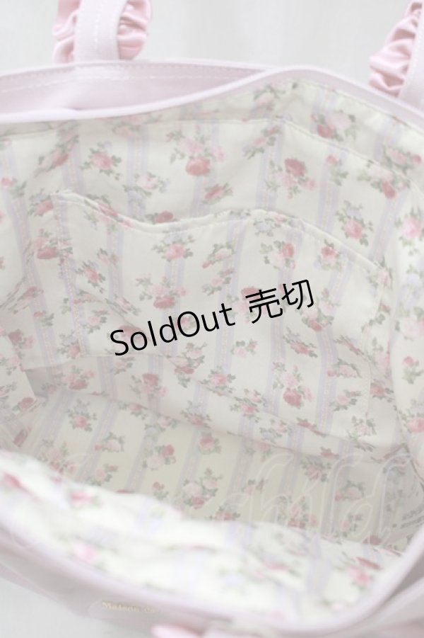 画像3: Maison de FLEUR / Maison de FLEUR×Misako Aoki/Mリボンキャンバストートバッグ  ピンク H-25-03-03-050-LO-BG-NS-ZH (3)