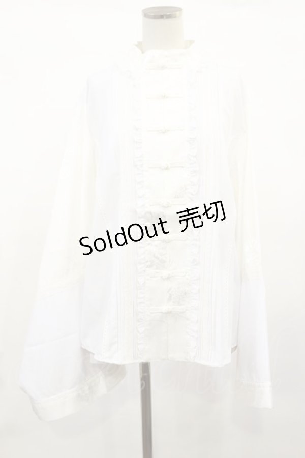 画像1: Hoshibako Works / 繁花集 刺繍ブラウス Free オフ H-25-03-03-1008-LO-BL-NS-ZH (1)
