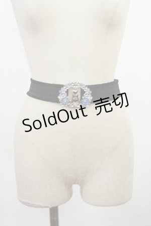 画像: axes femme / ガーデンキャットゴムベルト  ブラック H-25-03-03-1012-AX-ZA-NS-ZH