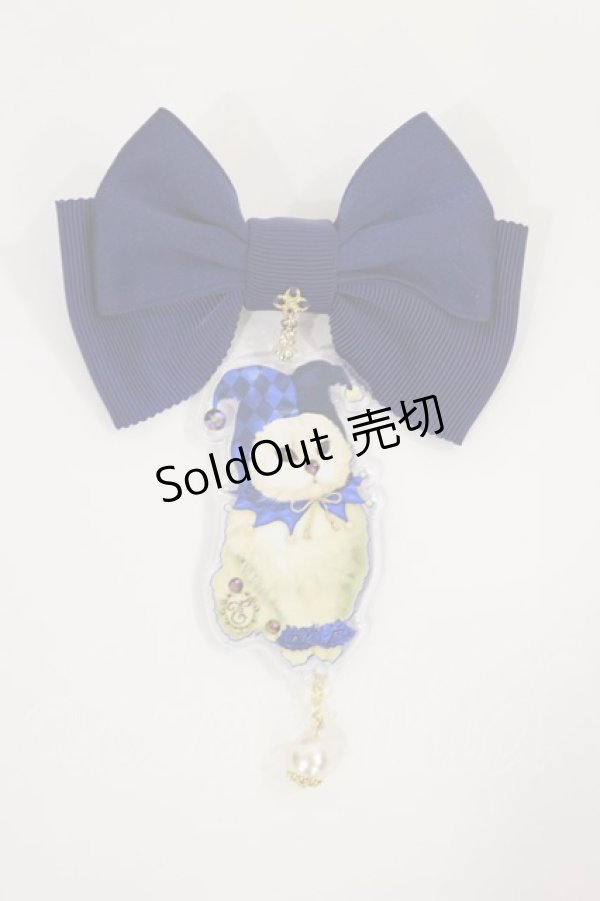画像1: Enchantlic Enchantilly / キャットジョーカーリボンブローチ  ブルー H-25-03-03-1020-LO-AC-NS-ZH (1)