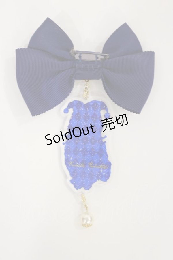 画像2: Enchantlic Enchantilly / キャットジョーカーリボンブローチ  ブルー H-25-03-03-1020-LO-AC-NS-ZH (2)