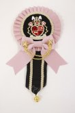 画像1: Angelic Pretty / リリカルバニーCollegeワッペンロゼッタブローチ  ピンク H-25-03-03-1024-AP-AC-NS-ZH (1)