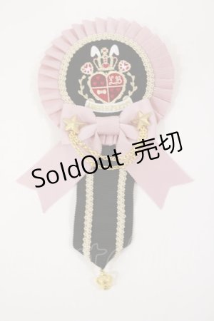 画像: Angelic Pretty / リリカルバニーCollegeワッペンロゼッタブローチ  ピンク H-25-03-03-1024-AP-AC-NS-ZH