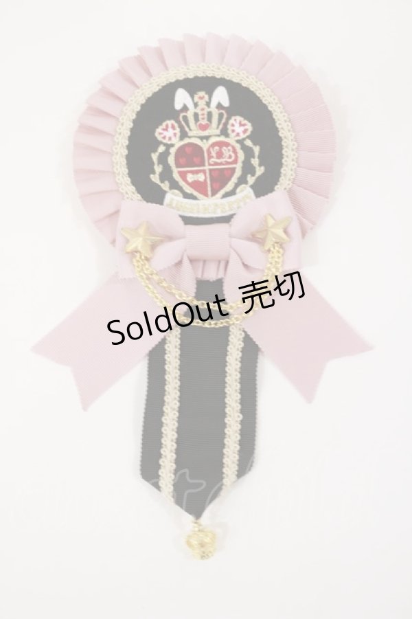 画像1: Angelic Pretty / リリカルバニーCollegeワッペンロゼッタブローチ  ピンク H-25-03-03-1024-AP-AC-NS-ZH (1)