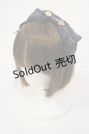 画像: metamorphose / Beau Couvertリボンカチューシャ  ネイビ‐ H-25-03-03-1029-ME-AC-NS-ZH