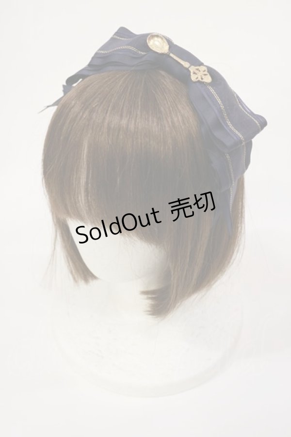 画像1: metamorphose / Beau Couvertリボンカチューシャ  ネイビ‐ H-25-03-03-1029-ME-AC-NS-ZH (1)