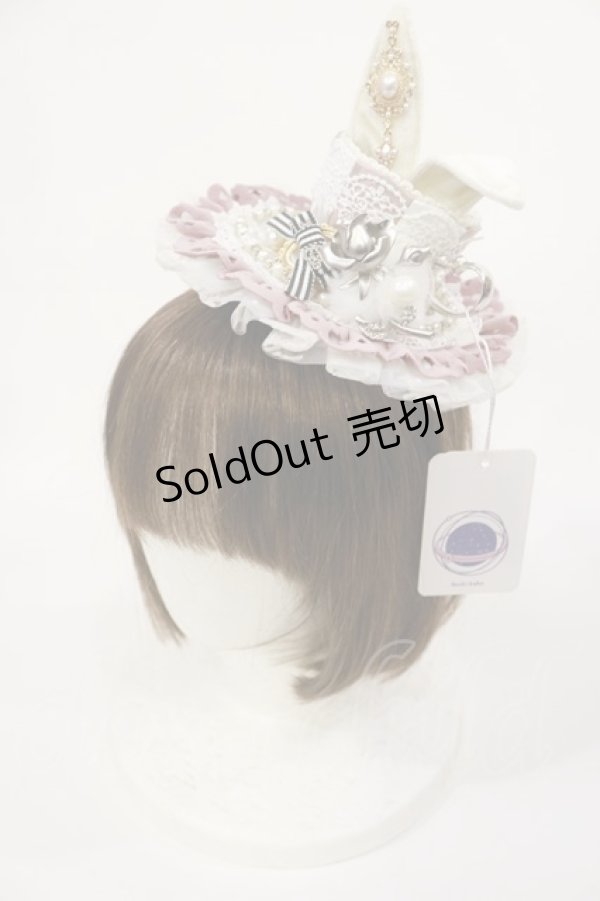 画像1: Hoshibako Works / Drink me・兎耳ティーカップ帽子 カクテルハット  ピンク H-25-03-03-1038-LO-AC-NS-ZH (1)