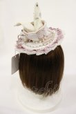 画像2: Hoshibako Works / Drink me・兎耳ティーカップ帽子 カクテルハット  ピンク H-25-03-03-1038-LO-AC-NS-ZH (2)