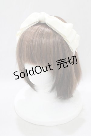 画像: m petit by misako / NINA'sコラボ AM*NIリボンカチューシャ  アイボリー H-25-03-03-072-LO-AC-NS-ZH