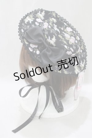画像: Kurumi Collaboration / 花柄ヘッドドレス  ブラック H-25-03-03-079-GO-AC-NS-ZH