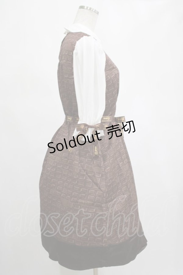 画像2: axes femme POETIQUE / 明治チョコレートワンピース M ブラウン H-25-03-03-018-AX-OP-NS-ZH (2)