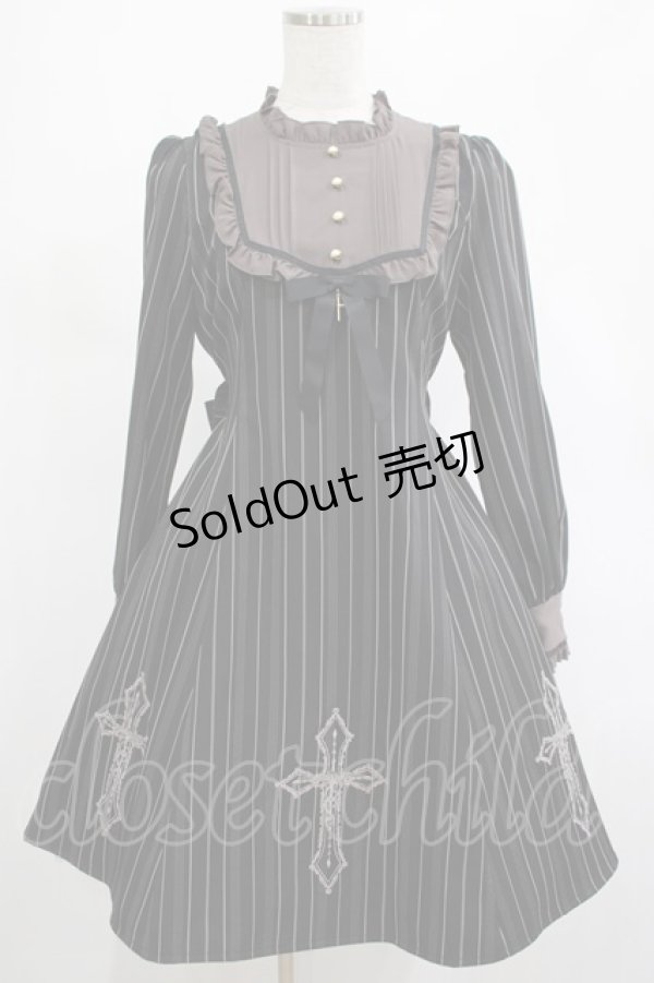 画像1: Amavel / Precious Crossワンピース Free ブラック H-25-03-03-003-CA-OP-NS-ZH (1)