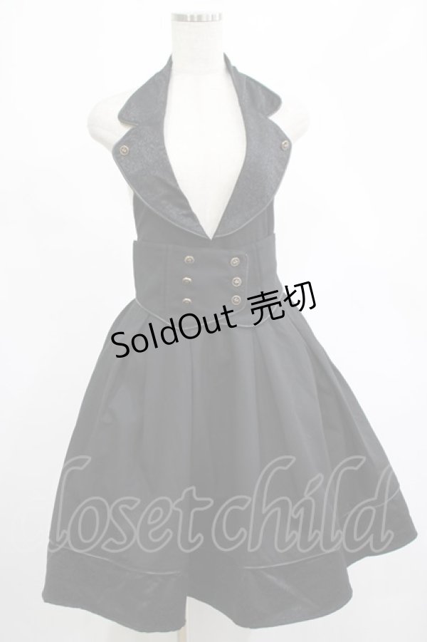 画像1: Amavel / Gothic doll ホルタージャンパースカート Free ブラック H-25-03-03-024-CA-OP-NS-ZH (1)