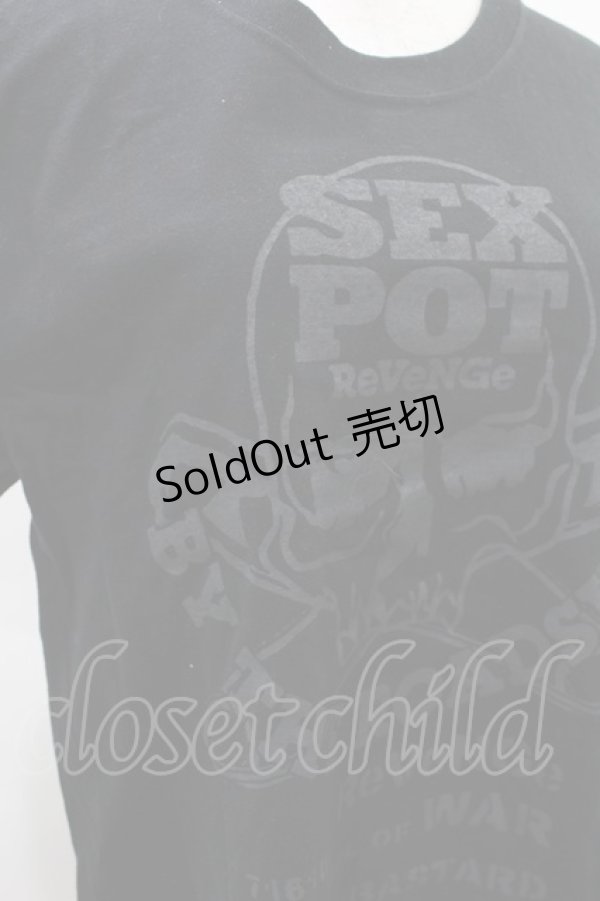 画像3: SEX POT ReVeNGe / プリントTシャツ  ロゴプリント黒 H-25-03-04-028-SP-TO-KB-ZH (3)