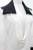 画像3: SEX POT ReVeNGe / ドレープ配色シャツ  白×黒 H-25-03-04-035-SP-BL-KB-ZH (3)