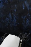 画像4: SEX POT ReVeNGe / チェーン付半袖ロングカーデ  黒×青 H-25-03-04-037-SP-TO-KB-ZH (4)