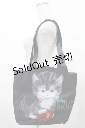 画像: MILK / CHERRY CAT BAG  ブラック H-25-03-04-045-ML-BG-KB-ZH
