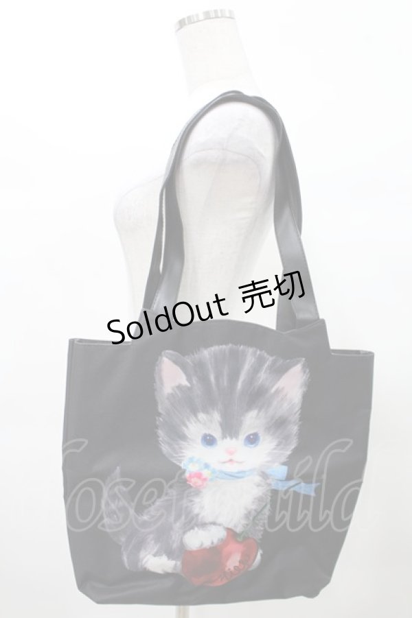 画像1: MILK / CHERRY CAT BAG  ブラック H-25-03-04-045-ML-BG-KB-ZH (1)
