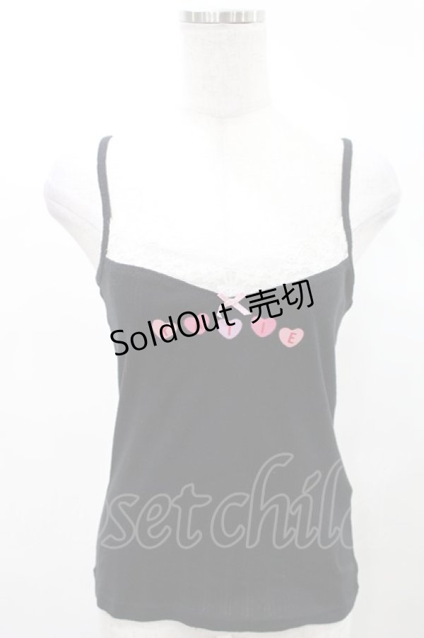 画像1: Katie / GIRL IN THE ROOM camisole FREE ブラック H-25-03-04-011-LO-TO-KB-ZH (1)