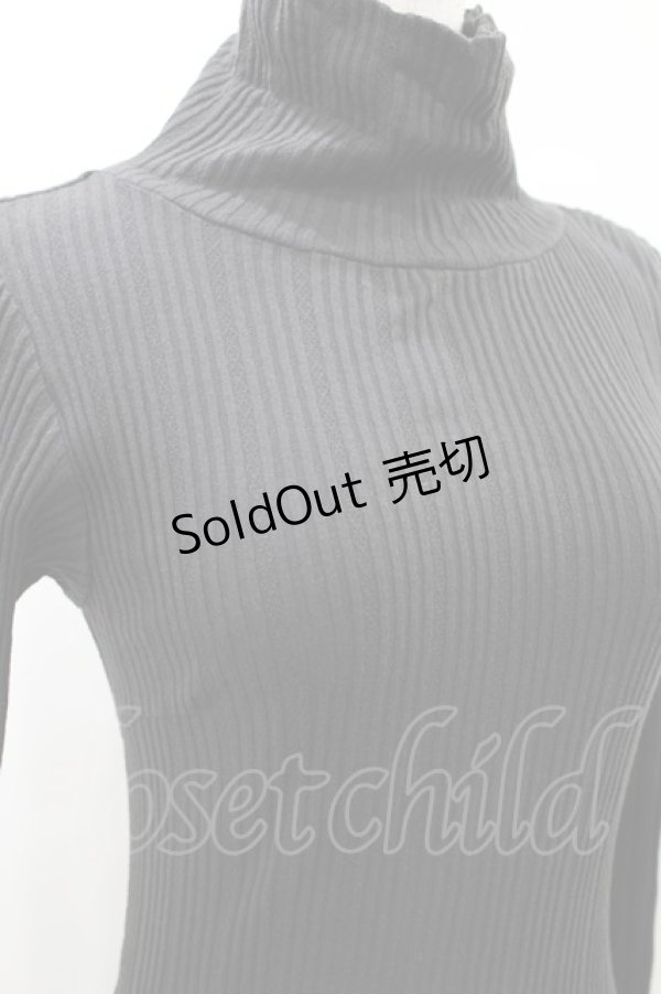 画像3: Katie / UNDER PRETTIES bottle neck one-piece FREE ダークグレー H-25-03-04-002-LO-OP-KB-ZH (3)