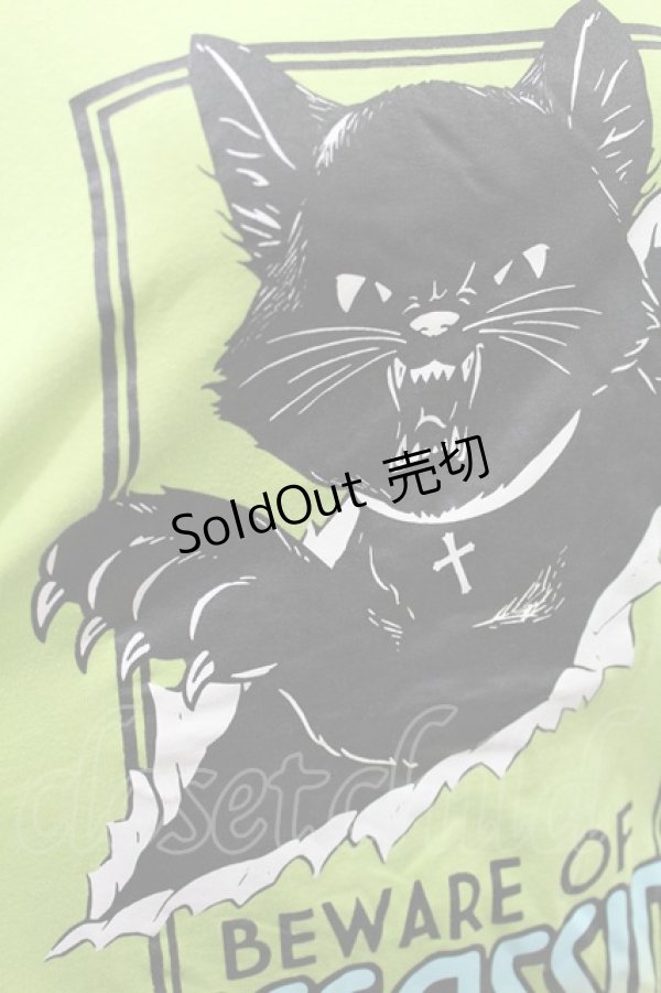 画像3: LISTEN FLAVOR / アサシンキャットロンT  ライムグリーン H-25-03-04-022-PU-TO-KB-ZT (3)