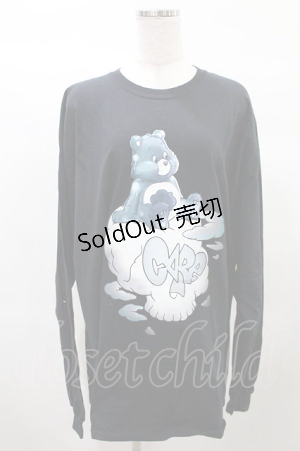 画像1: LAND by MILKBOY /ULL CLOUD L.S. TEE XXL ブラック×モノトーン H-25-03-04-023-MB-TO-KB-ZH (1)