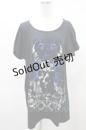 画像: SEX POT ReVeNGe / プリントドルマンロングTシャツ  黒 H-25-03-04-026-SP-TO-KB-ZT438