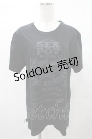 画像: SEX POT ReVeNGe / プリントTシャツ  ロゴプリント黒 H-25-03-04-028-SP-TO-KB-ZH