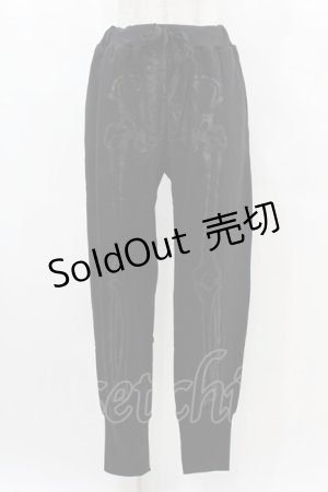画像: KILL STAR / Bone Idle Joggersパンツ M 黒 H-25-03-05-048-SL-PA-KB-ZH