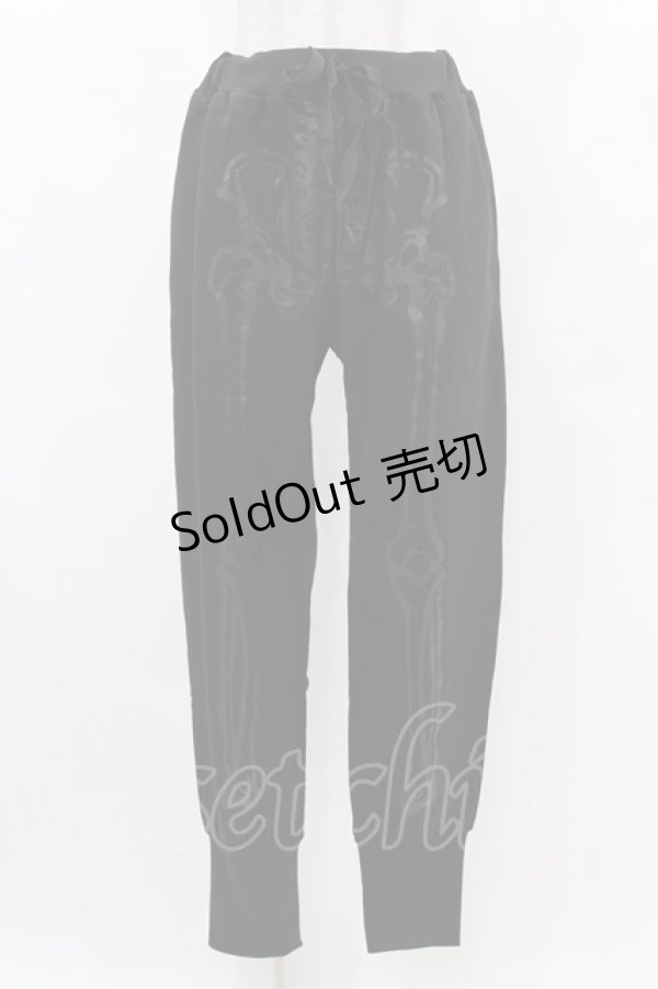 画像1: KILL STAR / Bone Idle Joggersパンツ M 黒 H-25-03-05-048-SL-PA-KB-ZH (1)