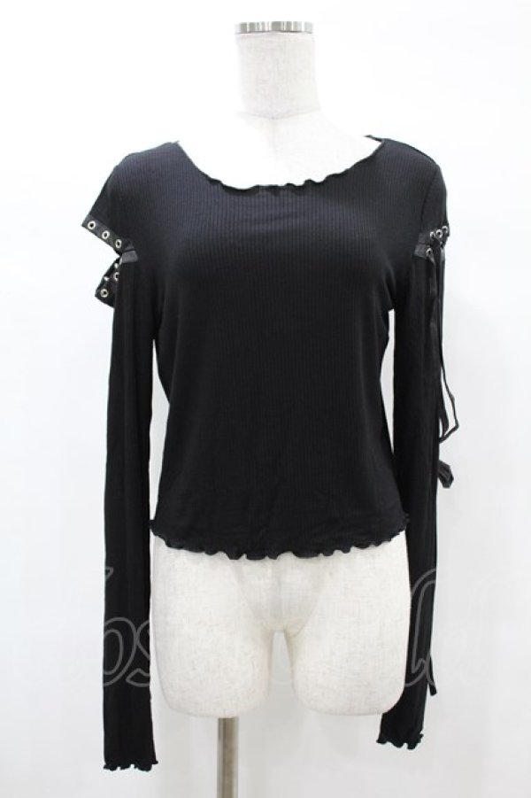 画像1: KILL STAR / Shailagh Long Sleeve Top M 黒 H-25-03-05-052-SL-TO-KB-ZH (1)