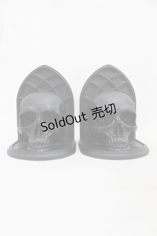画像1: KILL STAR / Skull Bookends  黒 H-25-03-05-007-SL-ZA-KB-ZH (1)
