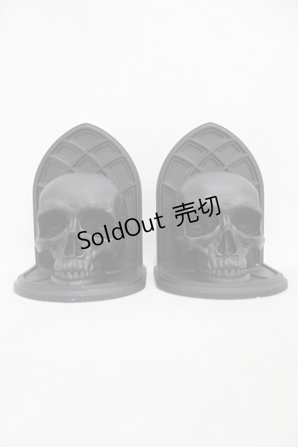 画像1: KILL STAR / Skull Bookends  黒 H-25-03-05-010-SL-ZA-KB-ZH (1)