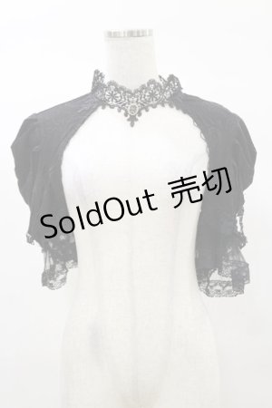 画像: DARK IN LOVE / Gothic elegant short sleeves cape XXL 黒 H-25-03-05-1045-PU-TO-KB-ZH