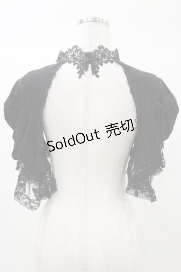 画像2: DARK IN LOVE / Gothic elegant short sleeves cape XXL 黒 H-25-03-05-1045-PU-TO-KB-ZH (2)