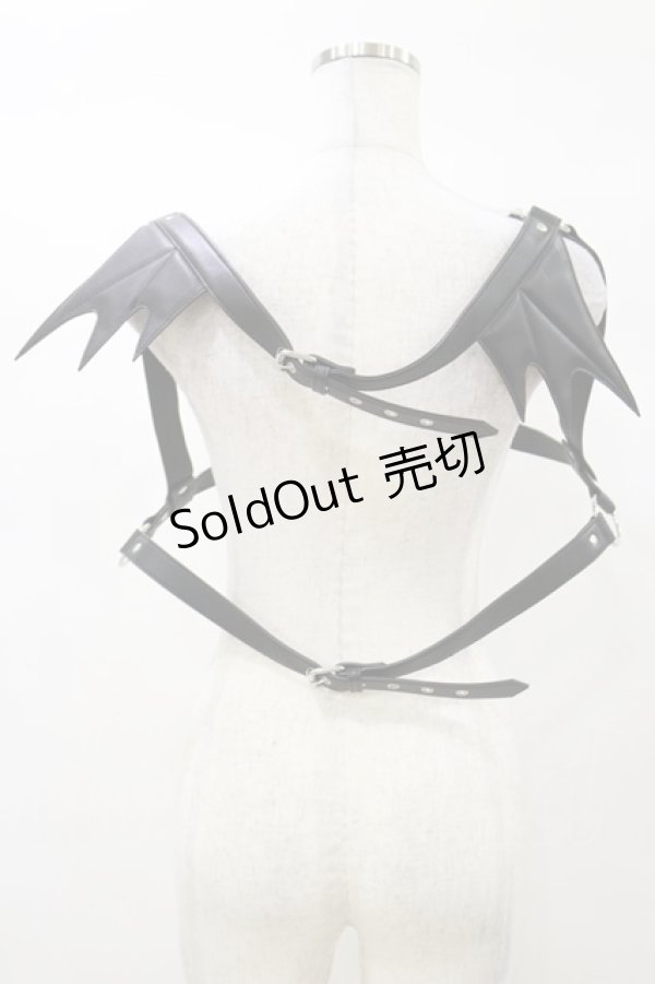画像2: KILL STAR / Totally Bats Harness 3XL-4XL 黒 H-25-03-05-1055-SL-ZA-KB-ZI (2)