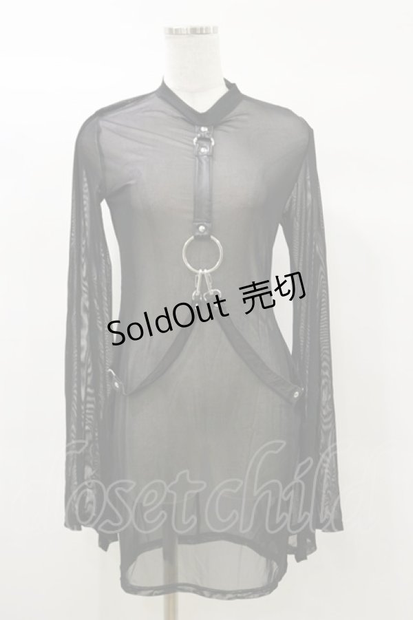 画像1: KILL STAR / Sheer Bondage Long Sleeve Dress S 黒 H-25-03-05-1079-SL-OP-KB-ZI (1)