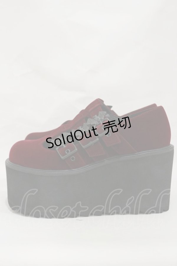画像2: KILL STAR / Scarlet Mary Janes UK5(約24.0cm) ボルドー H-25-03-05-1005-SL-SH-KB-ZI (2)