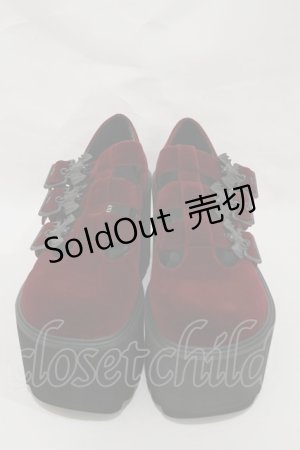 画像: KILL STAR / Scarlet Mary Janes UK4(約23.5cm) ボルドー H-25-03-05-1006-SL-SH-KB-ZI