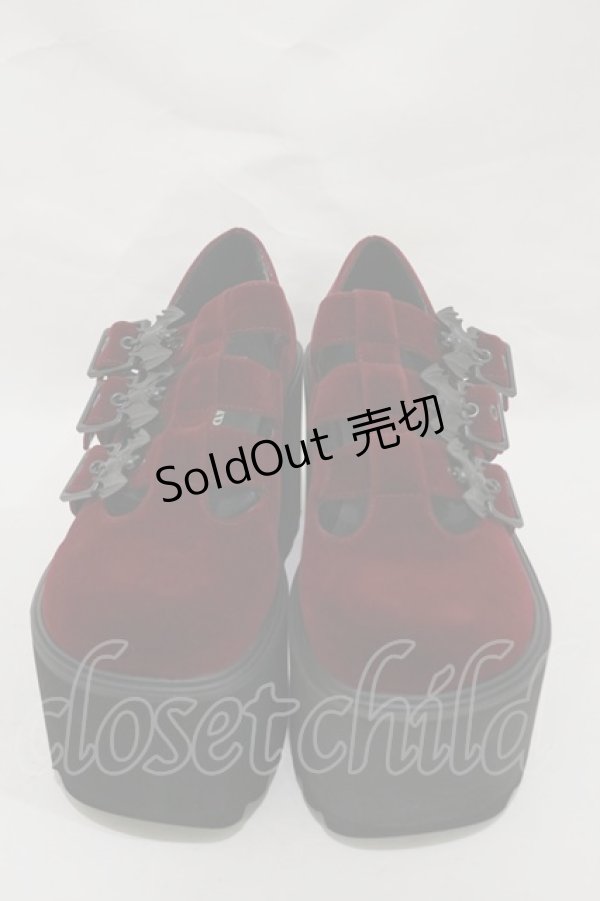 画像1: KILL STAR / Scarlet Mary Janes UK4(約23.5cm) ボルドー H-25-03-05-1006-SL-SH-KB-ZI (1)